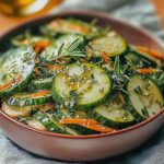 Asiatischer Gurkensalat frisch für den Sommer