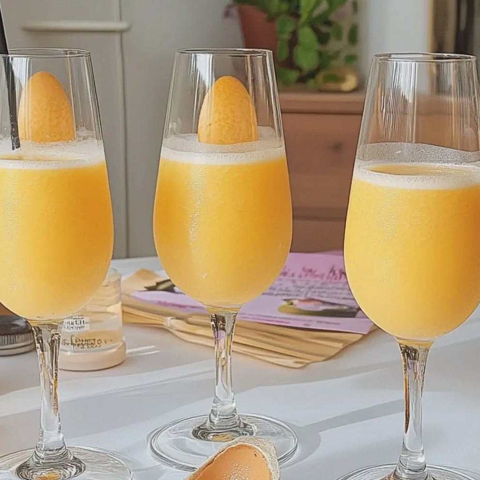 Bellini mit Vanillesauce - Fruchtiger Cocktailgenuss – Schritt 2