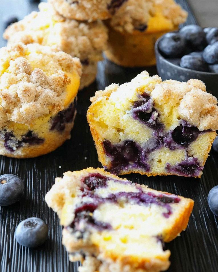 Beste Blaubeer-Streusel-Muffins ever - Jumbo Blueberry-Muffins – Schritt 1