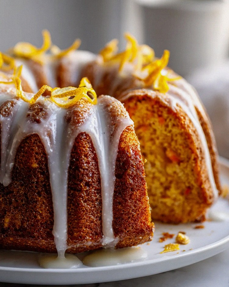 Bester Karottenkuchen Gugelhupf mit spritziger Zitrone