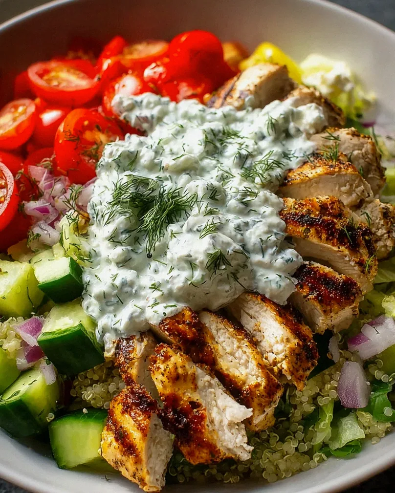 Blitzschnelle Griechische Hähnchen Bowls – gesund & lecker!