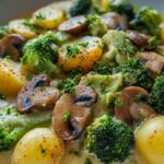Brokkoli Kartoffel Pfanne mit Pilzen – Einfach & Lecker