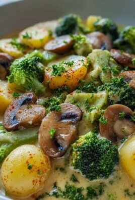 Brokkoli Kartoffel Pfanne mit Pilzen – Einfach & Lecker