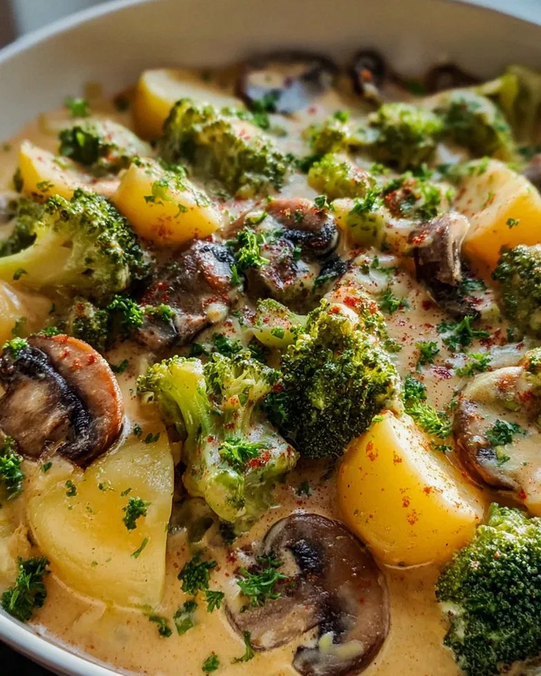 Brokkoli Kartoffel Pfanne mit Pilzen – Einfach & Lecker – Schritt 2