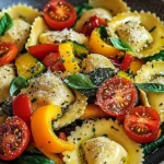 Bunte Ravioli-Gemüse-Pfanne