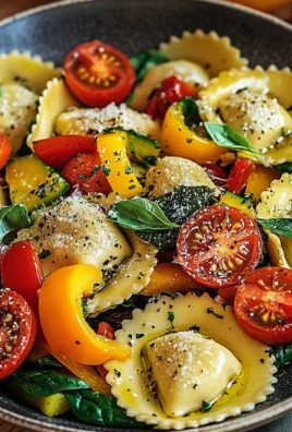 Bunte Ravioli-Gemüse-Pfanne