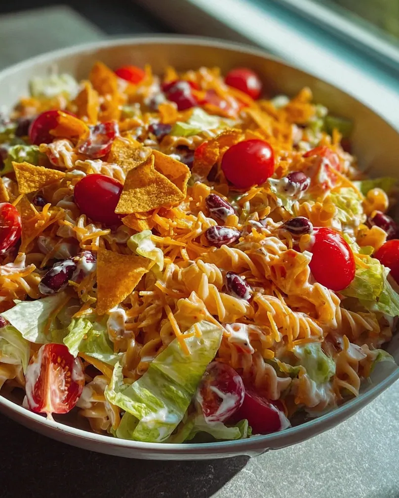 Bunter Taco Nudelsalat mit Crunch – Frisch und lecker genießen! – Schritt 1