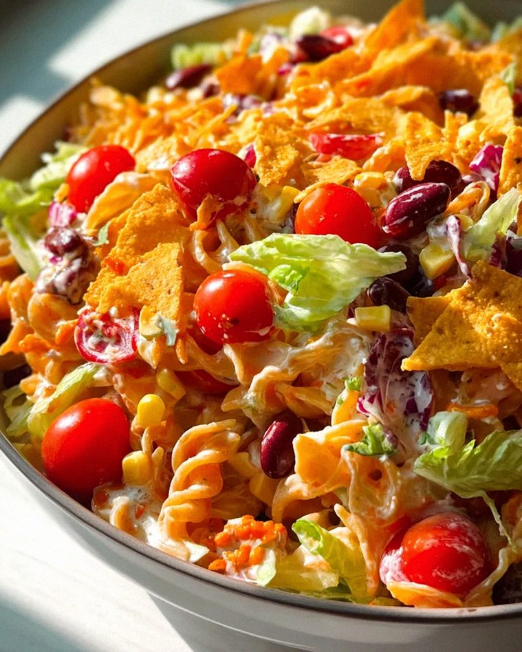 Bunter Taco Nudelsalat mit Crunch – Frisch und lecker genießen! – Schritt 2