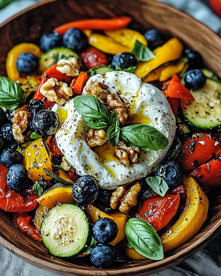 Burrata-Salat mit Ofengemüse und Blaubeeren – Schritt 1