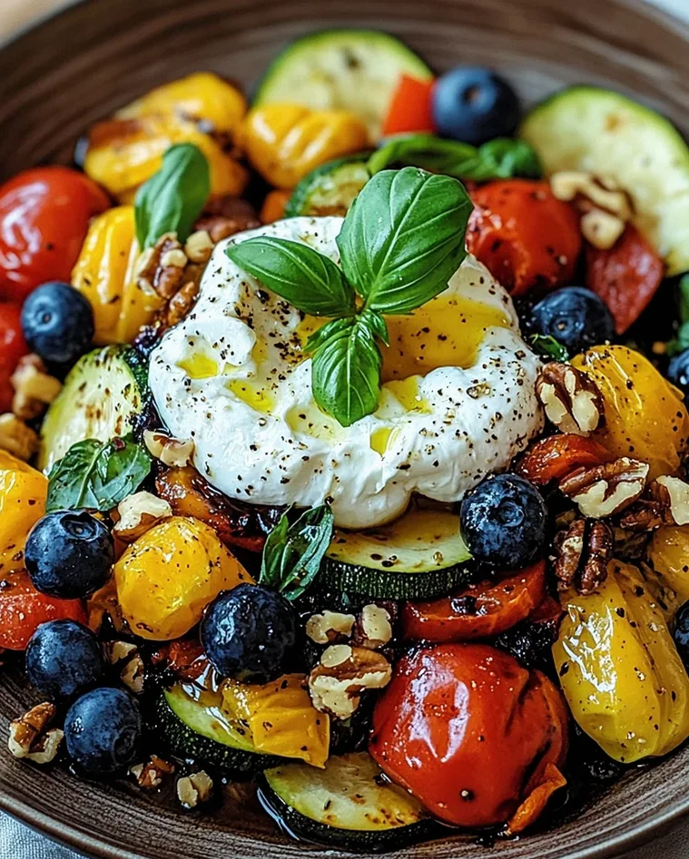 Burrata-Salat mit Ofengemüse und Blaubeeren – Schritt 2
