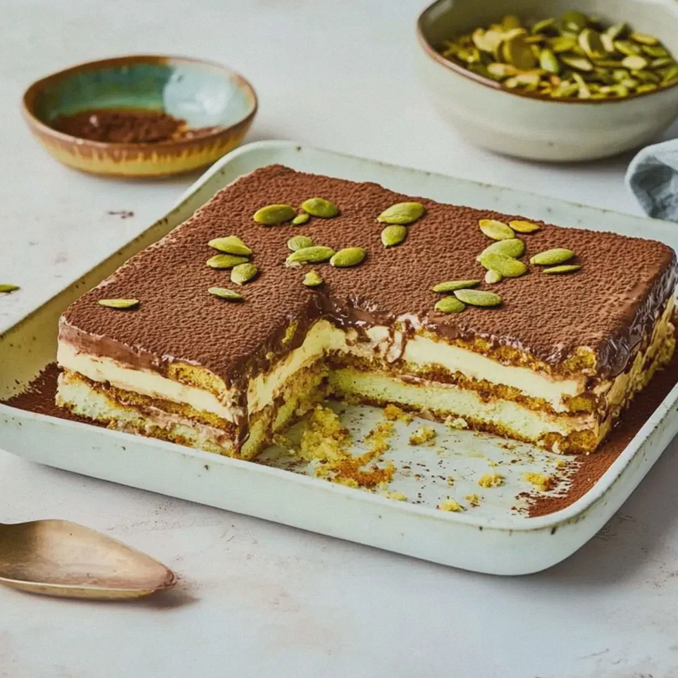 Chocolate Tiramisu mit Pistazien und Kadayif