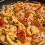 Cremige Cajun Knoblauch Hähnchen Tortellini für die Seele
