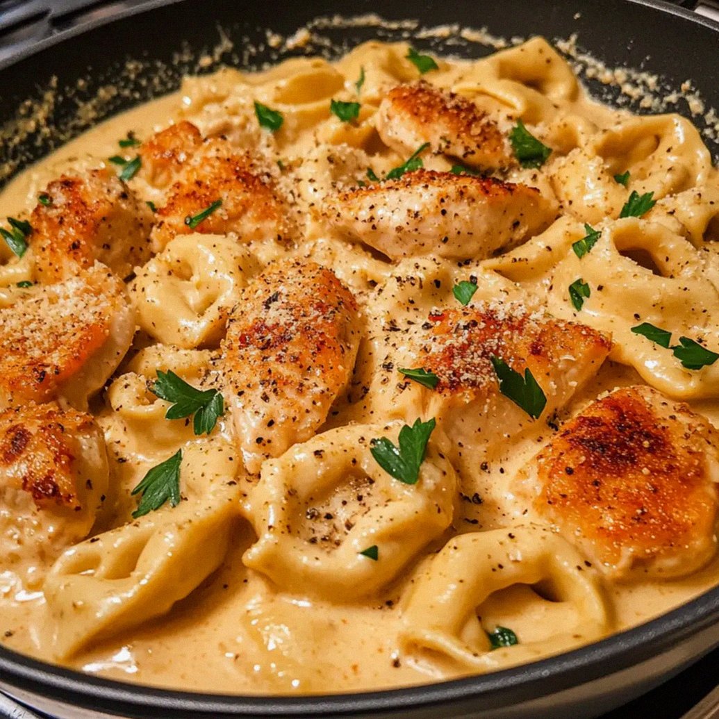 Cremige Cajun Knoblauch Hähnchen Tortellini für die Seele – Schritt 1