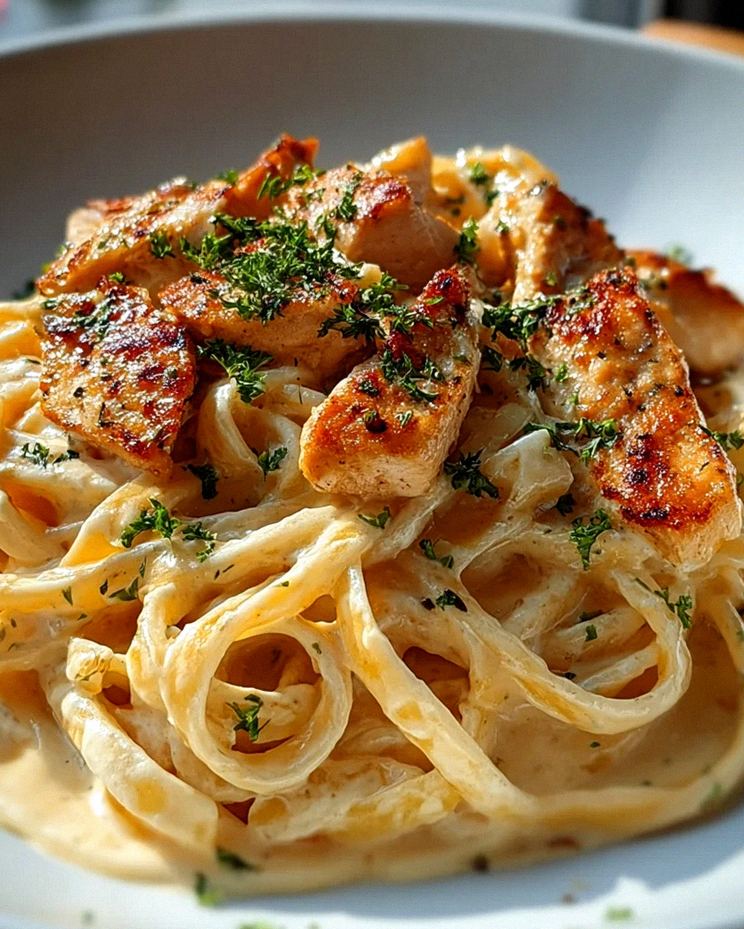 Cremige Hähnchen Alfredo Nudeln – Ultimatives Rezept! – Schritt 2