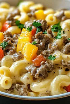 Cremige Philly Cheesesteak Mac & Cheese für Genießer
