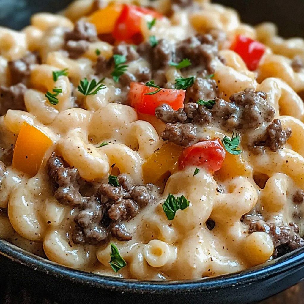 Cremige Philly Cheesesteak Mac & Cheese für Genießer – Schritt 2