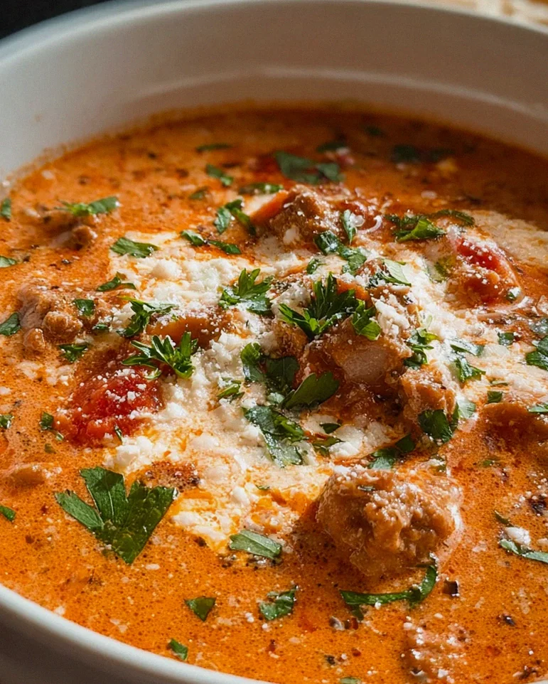 Cremige Rinderwurst-Tomaten-Frischkäse-Suppe Rezept – Schritt 1