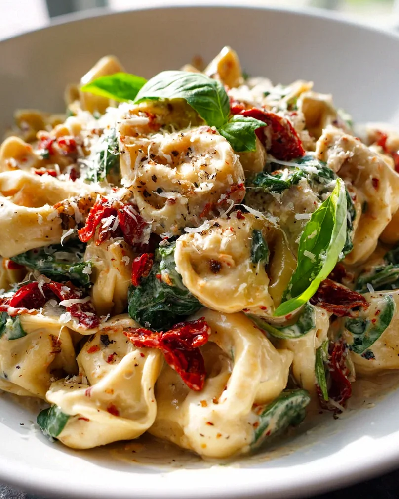 Cremiger toskanischer Tortellini mit getrockneten Tomaten – Schritt 2
