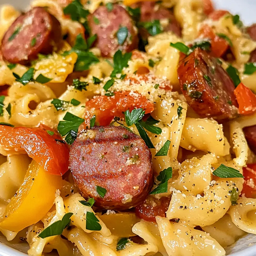 Ein-Topf Kielbasa Pasta für schnelles Komfortessen – Schritt 1