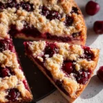 Einfacher und schneller cherry juice-Streusel-Kuchen