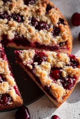 Einfacher und schneller cherry juice-Streusel-Kuchen