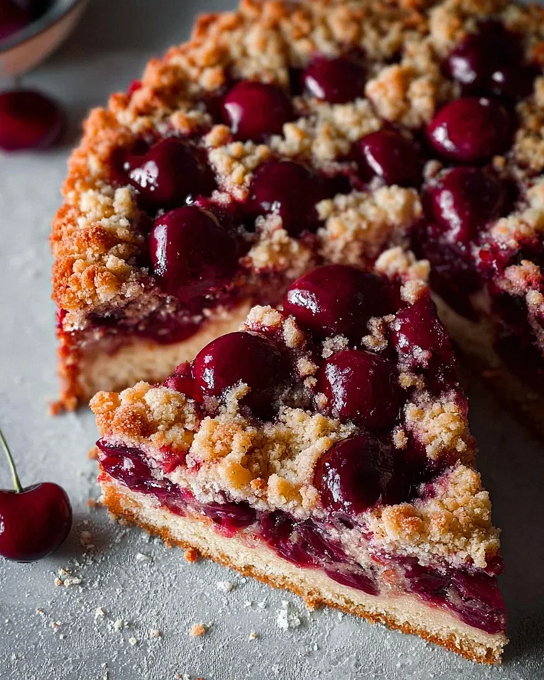 Einfacher und schneller cherry juice-Streusel-Kuchen – Schritt 1