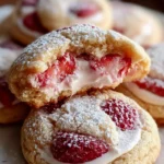 Erdbeer-Käsekuchen-Kekse