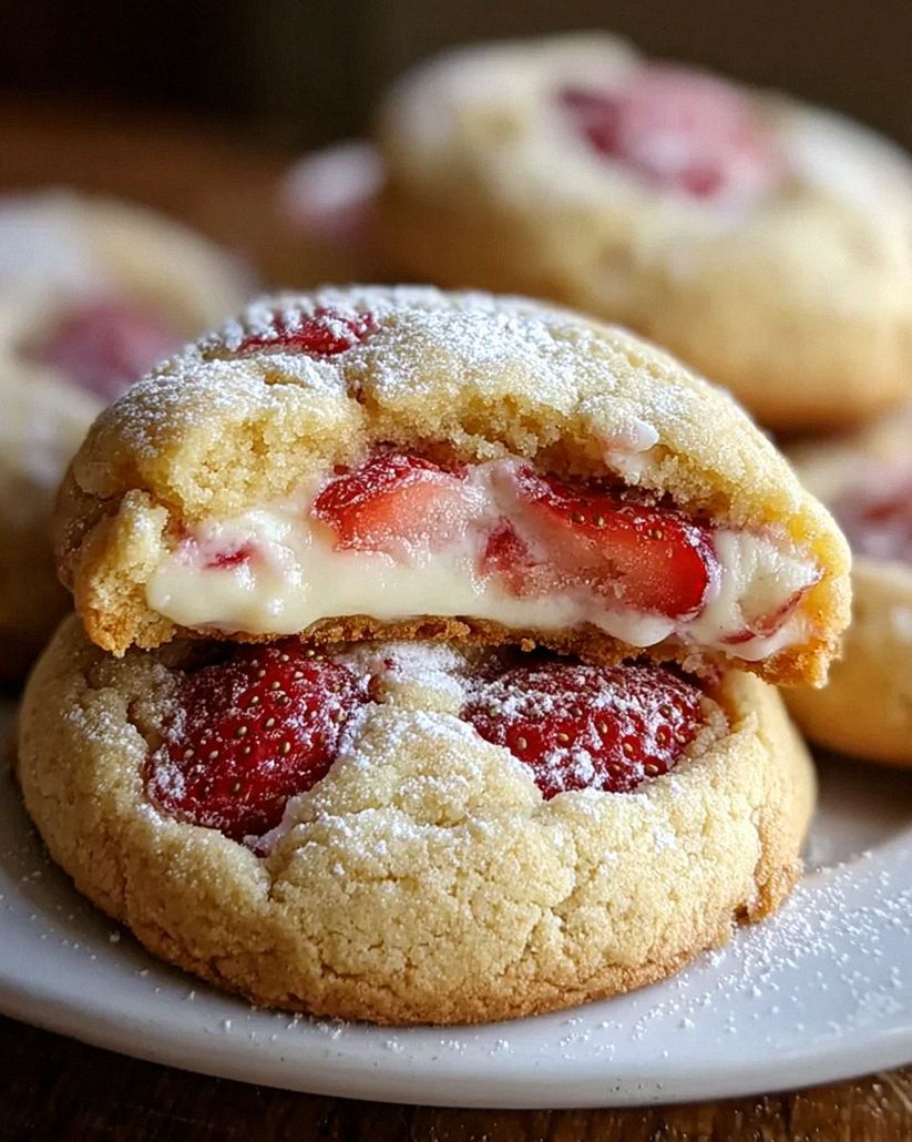 Erdbeer-Käsekuchen-Kekse – Schritt 1