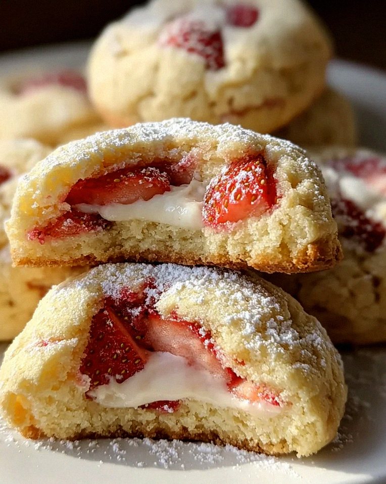 Erdbeer-Käsekuchen-Kekse – Schritt 2
