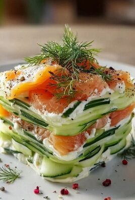 Erfrischende Lasagnes Froides mit Concombre, Saumon & Aneth