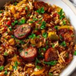 Familienfreundliches Rinder-Gulasch mit Paprika-Reis