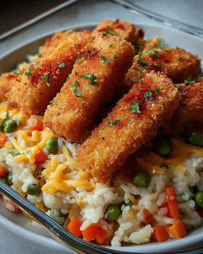 Fischstäbchen-Auflauf mit Reis und Gemüse – Schritt 1