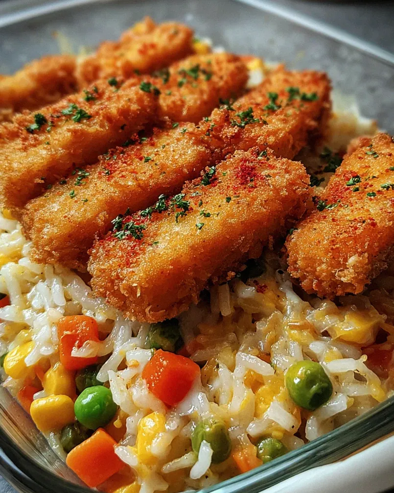 Fischstäbchen-Auflauf mit Reis und Gemüse – Schritt 2