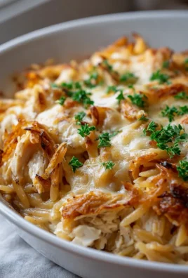 Französische Zwiebel-Hühnchen-Orzo-Auflauf – lecker & einfach!