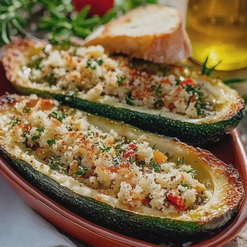 Gefüllte Zucchini mit Couscous und Feta zubereiten – Schritt 1