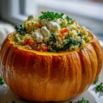 Gefüllter Hokkaido Kürbis mit Feta & Quinoa – Herbstgenuss!