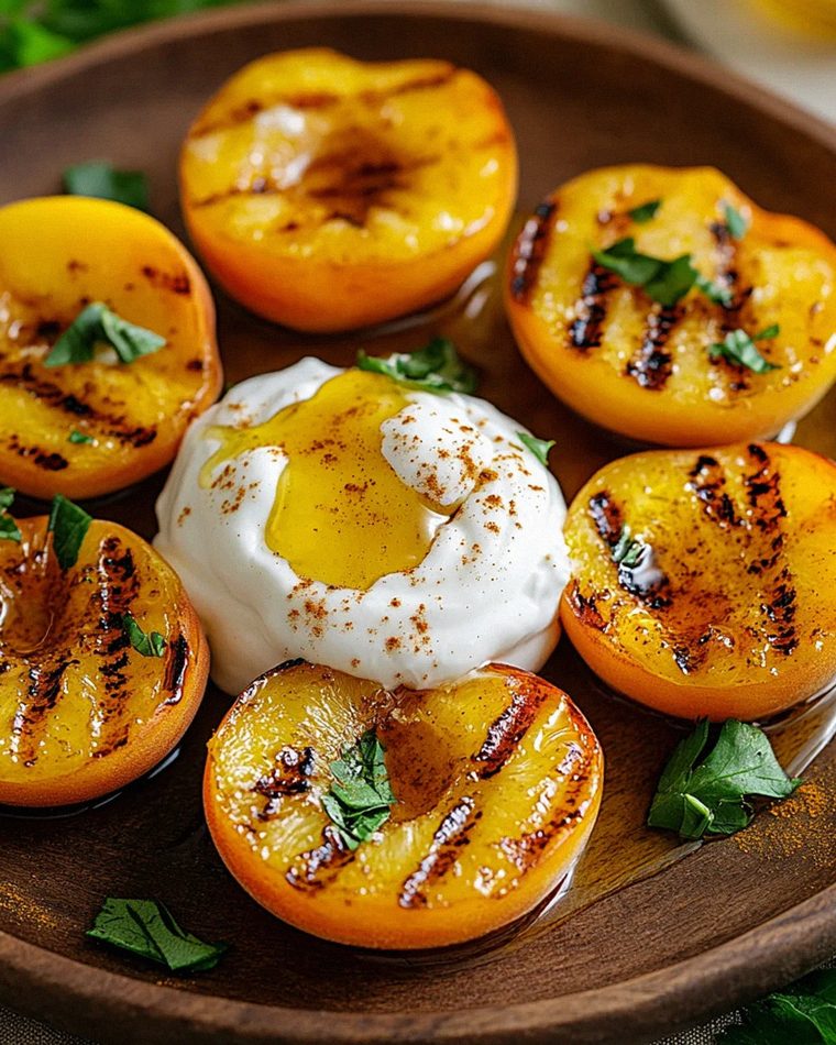 Gegrillte Pfirsiche mit Joghurt und Honig – Schritt 2