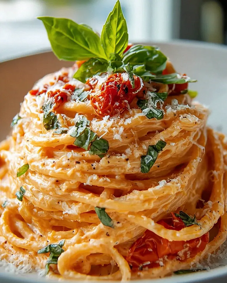 Geröstete Tomaten und Knoblauch Ricotta Pasta Rezept