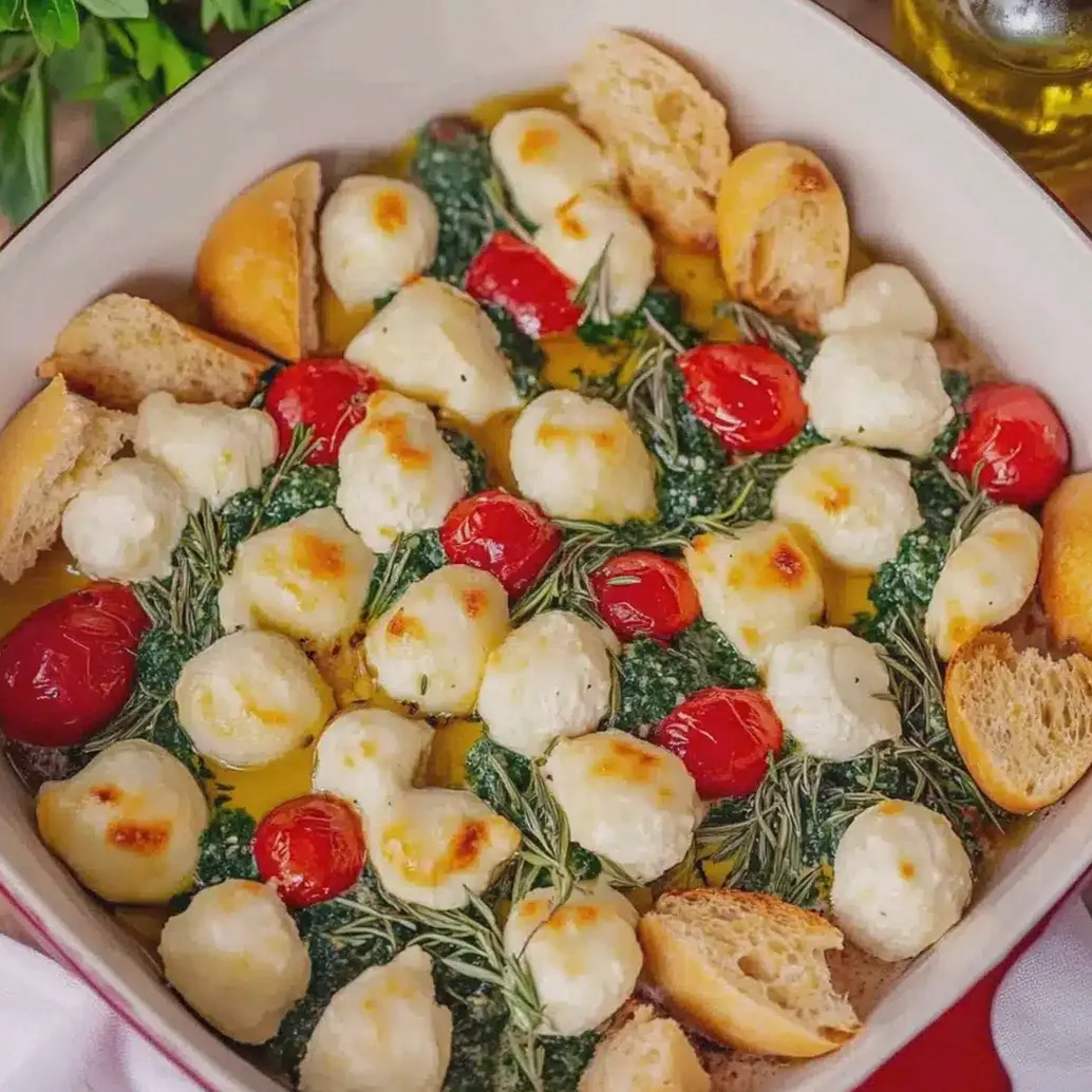 Gnocchi Auflauf mit Spinat Tomate Mozzarella einfach zubereiten
