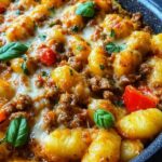 Gnocchi Pfanne mit Hackfleisch und Paprika