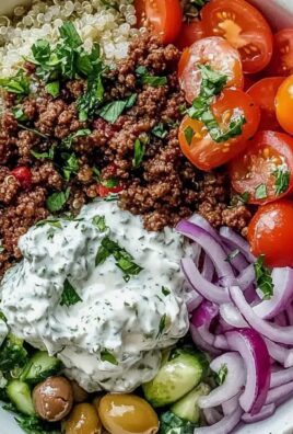 Griechische Rinderhackfleisch-Schüssel einfach zubereiten