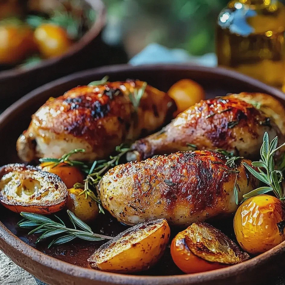 Hähnchenschenkel mit Ofengemüse knusprig zubereiten – Schritt 1