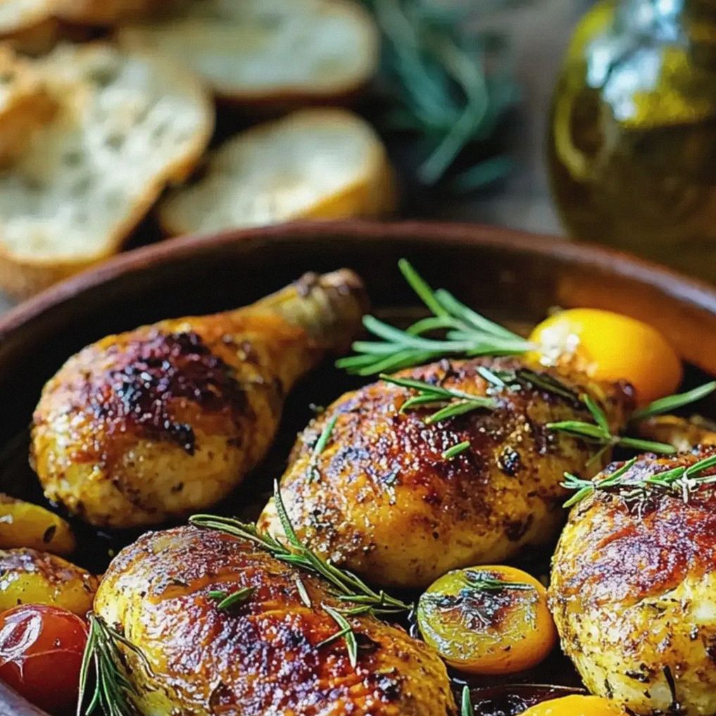 Hähnchenschenkel mit Ofengemüse knusprig zubereiten – Schritt 2