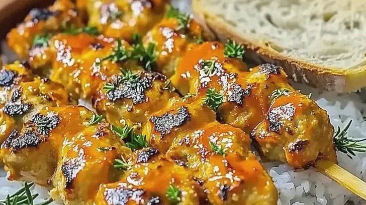 Hähnchenspieße saftig und würzig vom Grill oder Pfanne