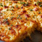 Hüttenkäse Kartoffelrösti Auflauf