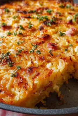 Hüttenkäse Kartoffelrösti Auflauf