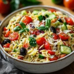 Italienischer Orzo Nudelsalat