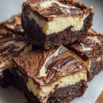 Käsekuchen Brownies mit Frischkäse und Schokolade