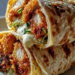 Knusprige, Käsige Knoblauch-Hühnchen-Wraps