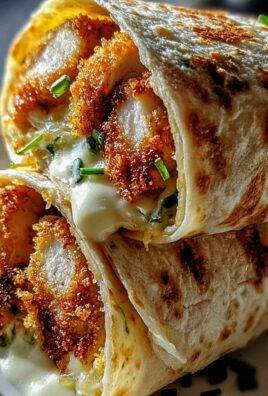 Knusprige, Käsige Knoblauch-Hühnchen-Wraps
